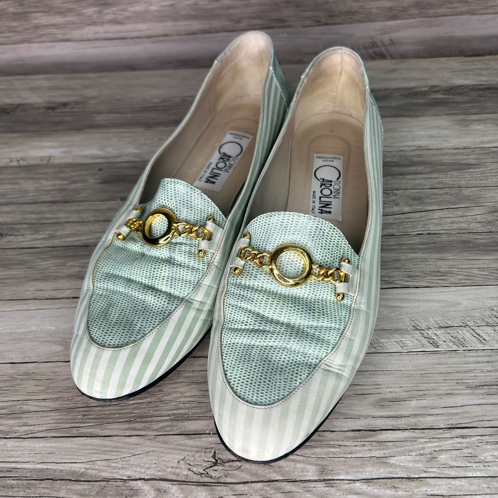 Donna Carolina Loafers Shoes Size EU 42 US 11.5 Italy Cottagecore Grandma Preppy
